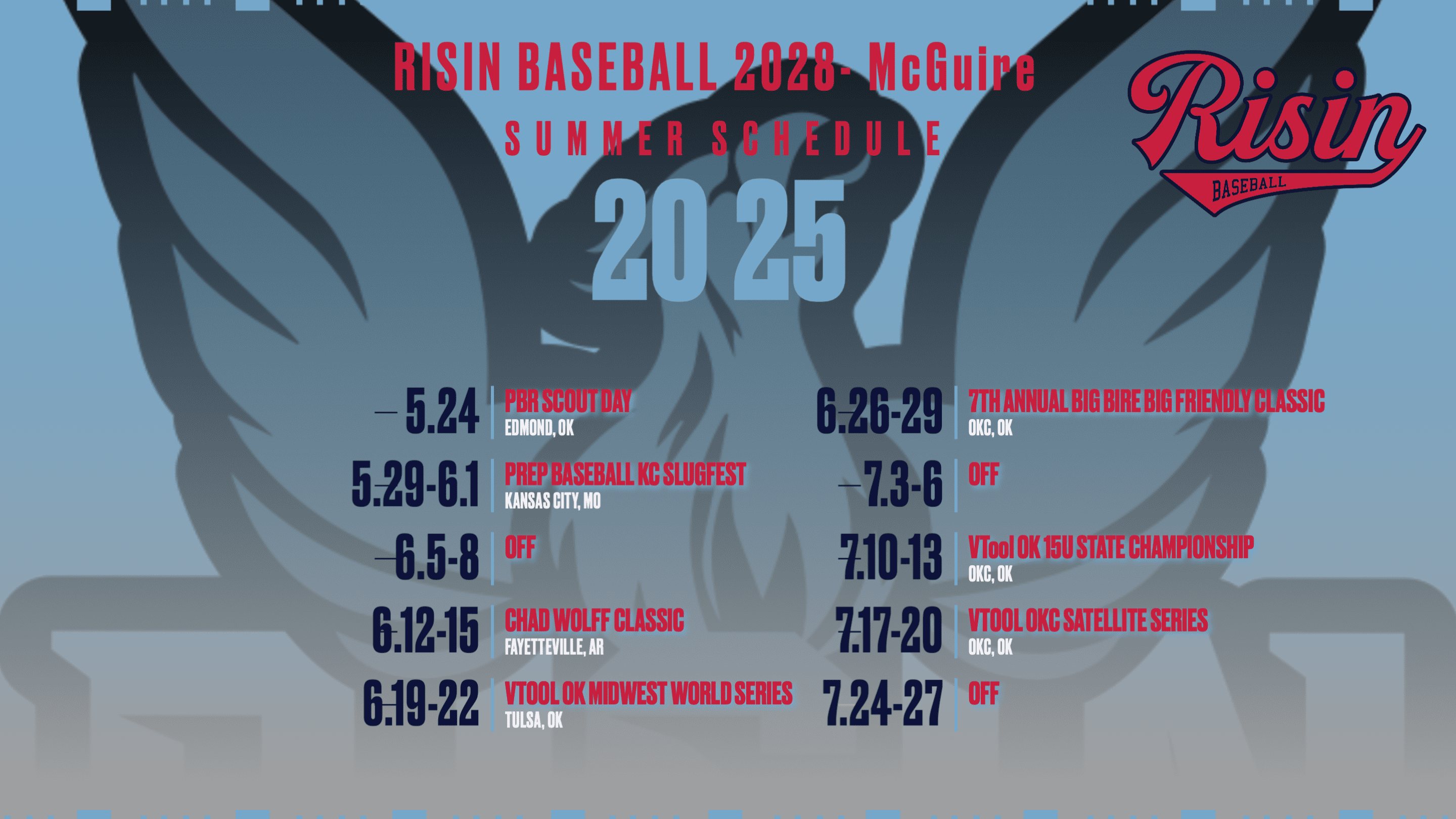 2025 Summer Schedule McGuire 2028 Class 6569004