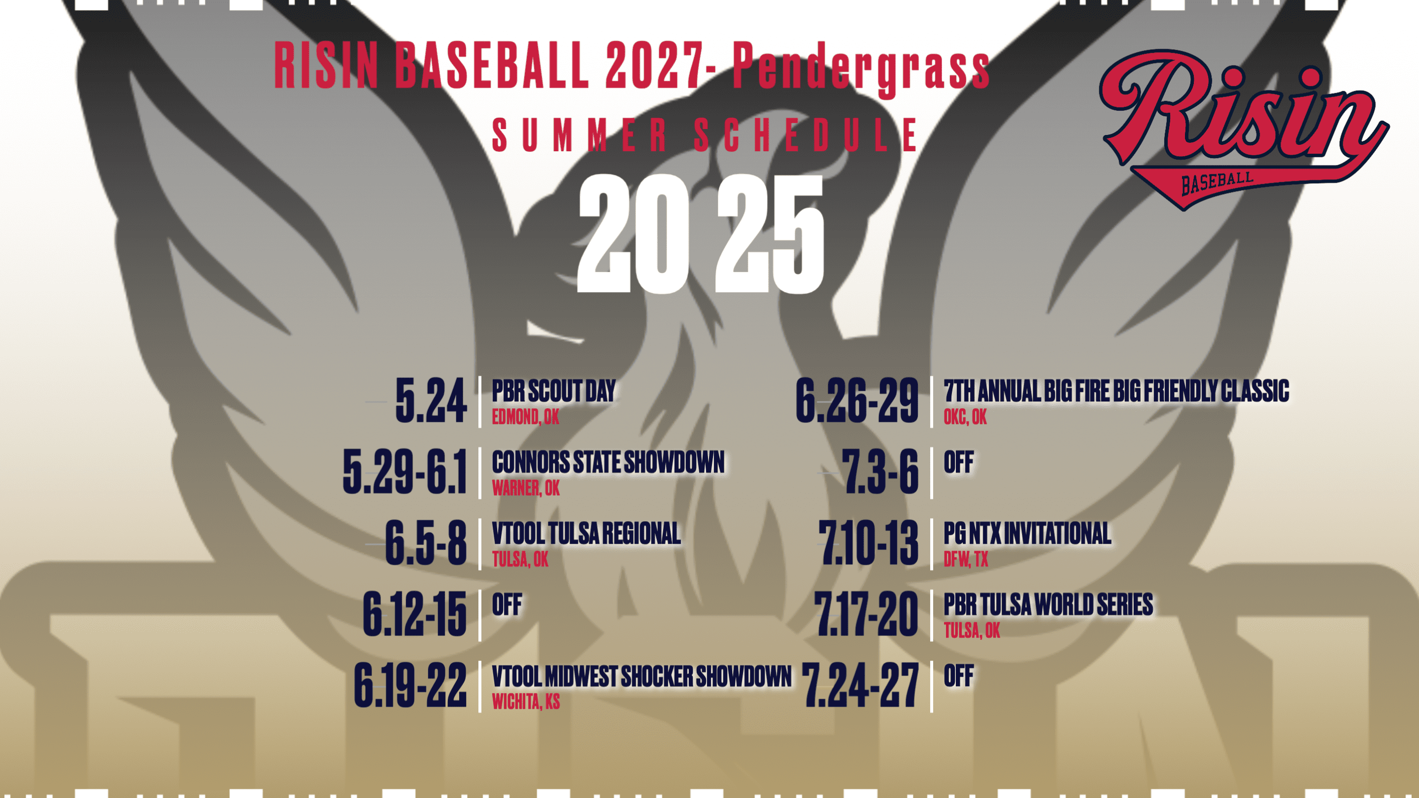 2025 Summer Schedule Pendergrass 2027 Class 7079362