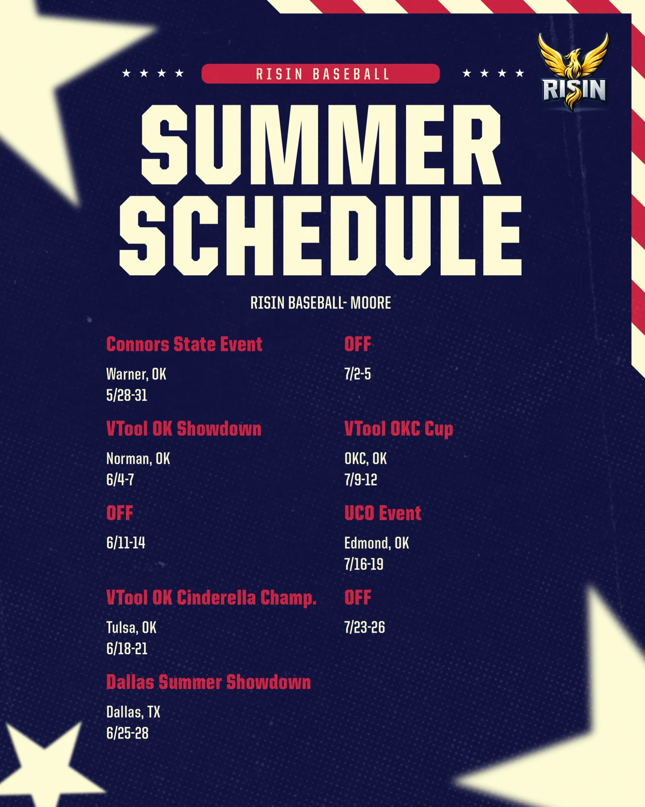 2028 Moore Schedule